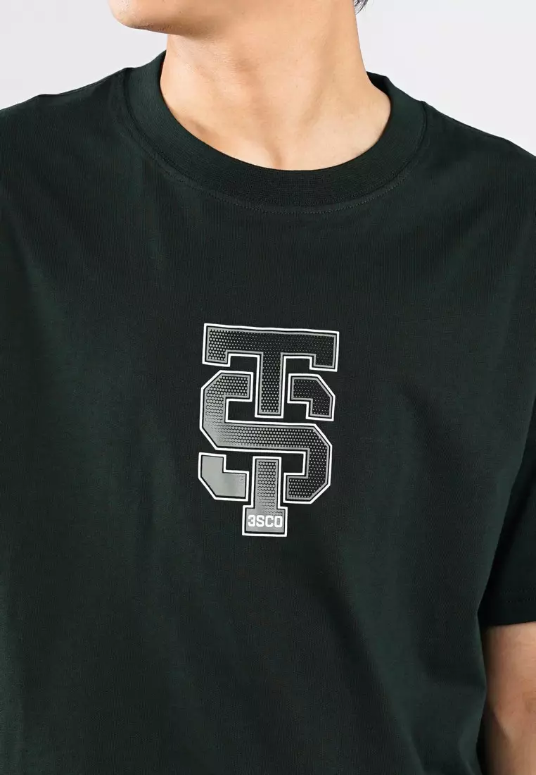 3Second Men's T-Shirt Short Sleeve Regular Fit Cotton Sporty Jinma C060725