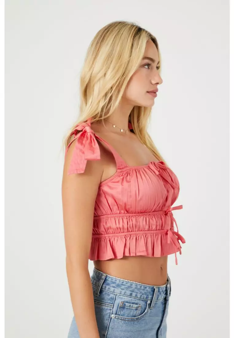 Buy FOREVER 21 Super Cropped Buckle Tube Top 2024 Online