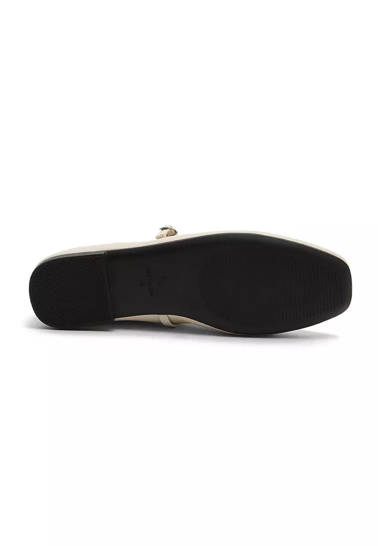 Nhibre Maryjane Flats (1cm) - Ivory
