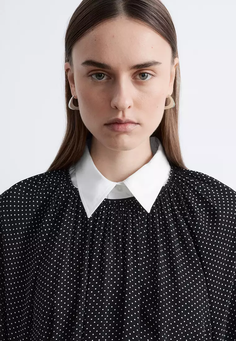 Balloon-Sleeve Blouse