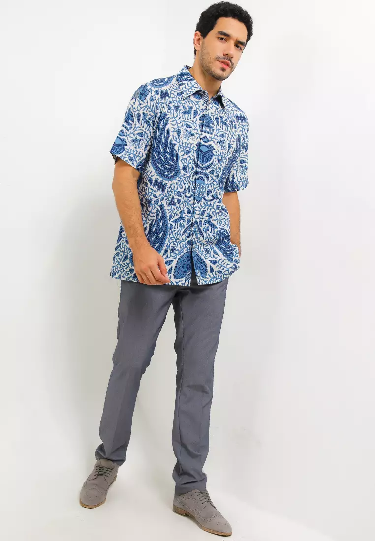 Kemeja Batik Printing Lengan Pendek Motif Waskita Pratama