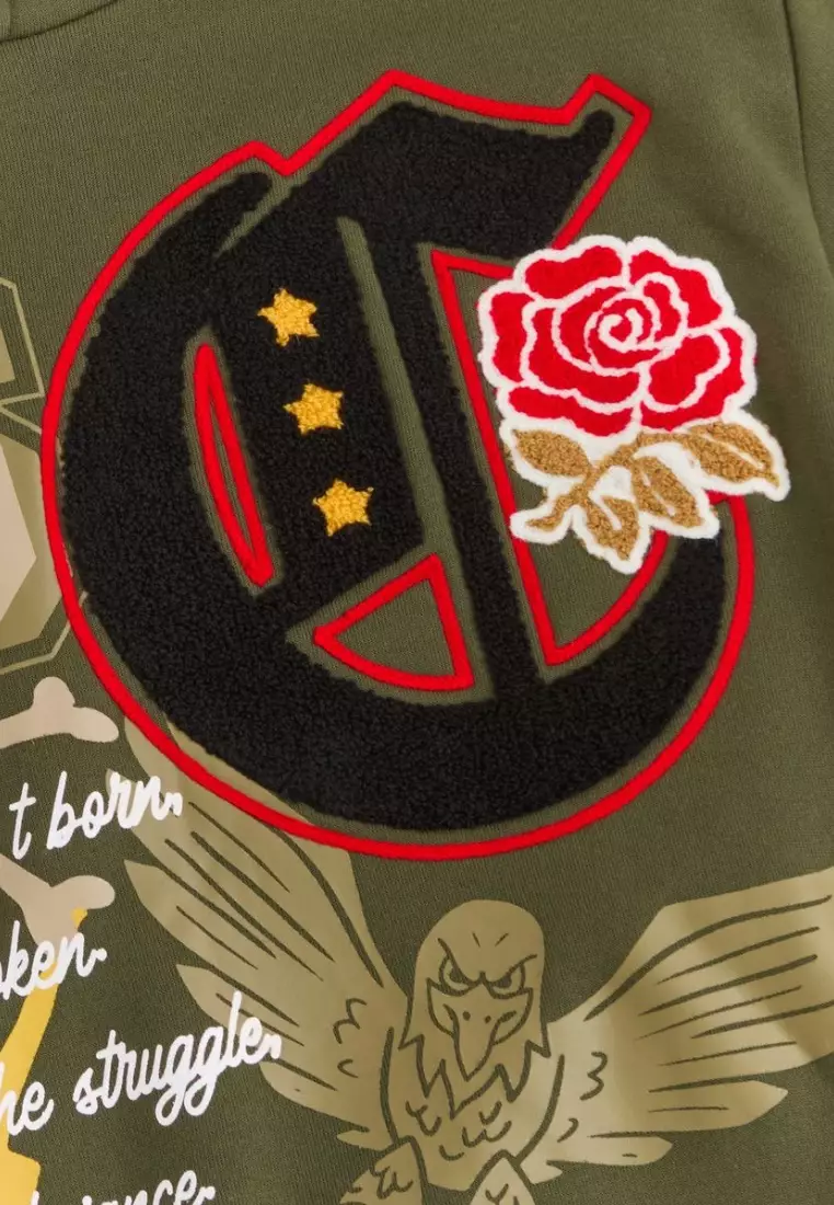 纽约市街头服饰 - 雪尼尔连帽衫 - 绿色