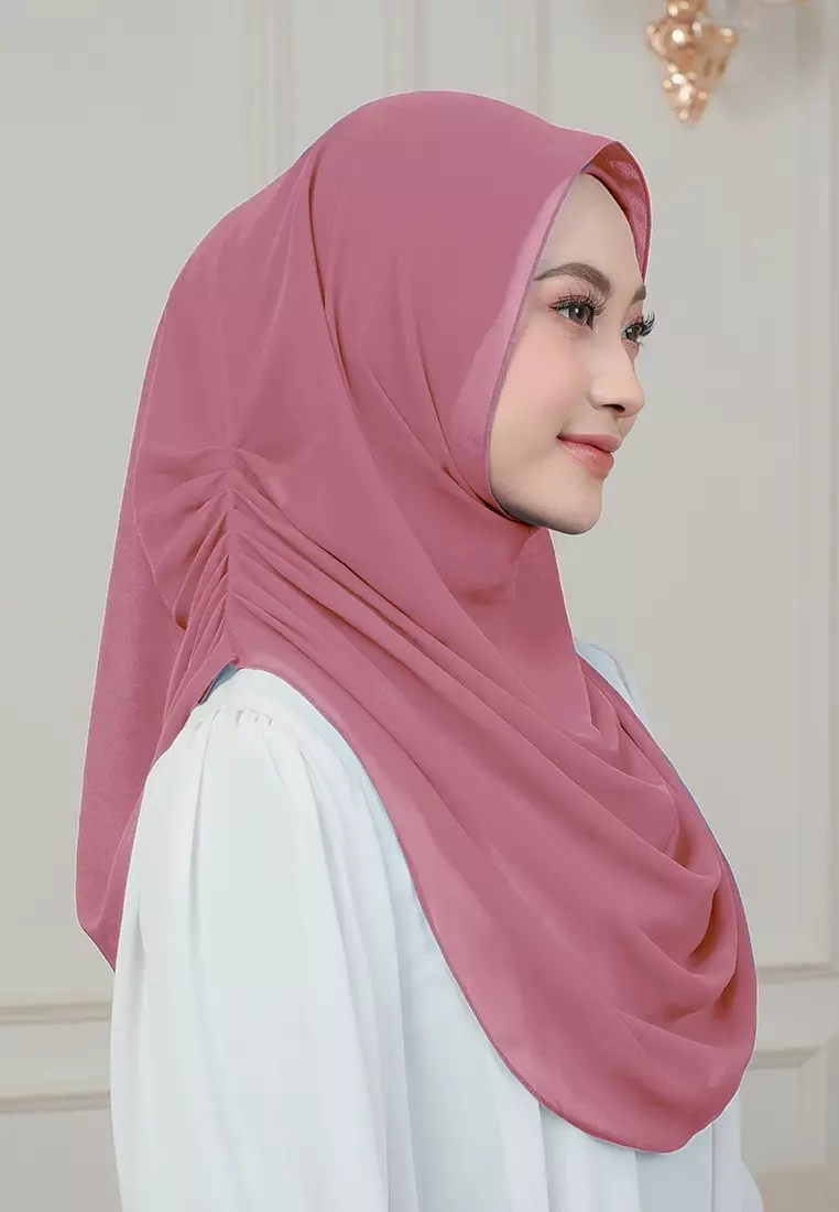 HIJAB INSTAN AURORA - PURPLISH PINK