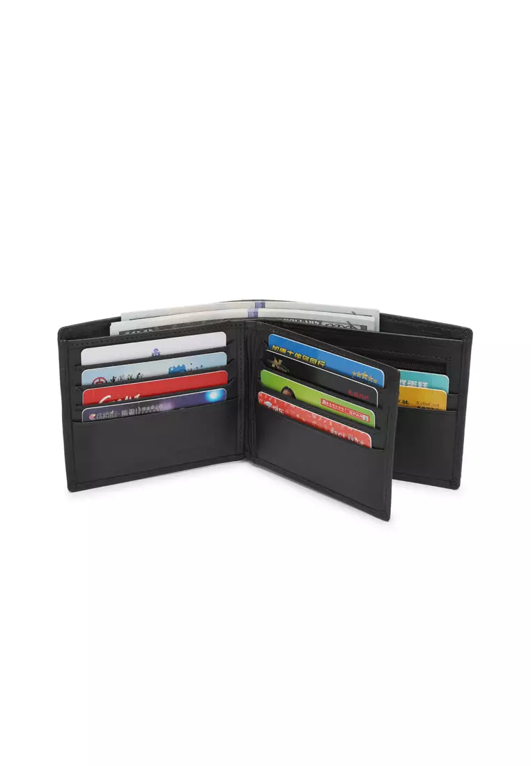 Gift Set - Leather RFID Wallet + 35mm Automatic Buckle Belt - Black