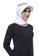 Attiqa Active white Short Runner- White list Grey , Sport Hijab D643AAA9685038GS_2
