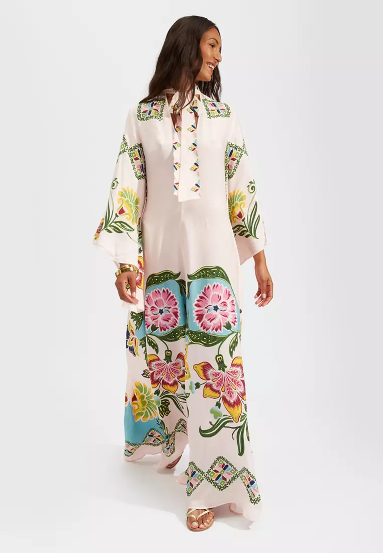 New color blocked printed dress CA241128111W