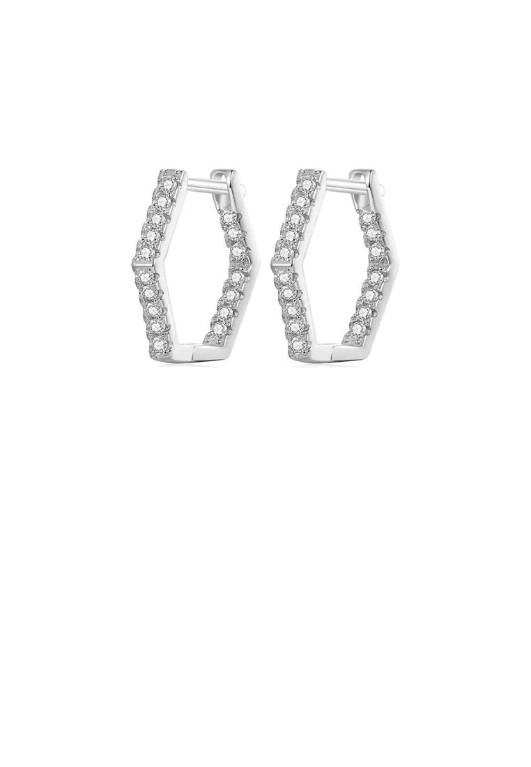 Geometric diamond earrings online