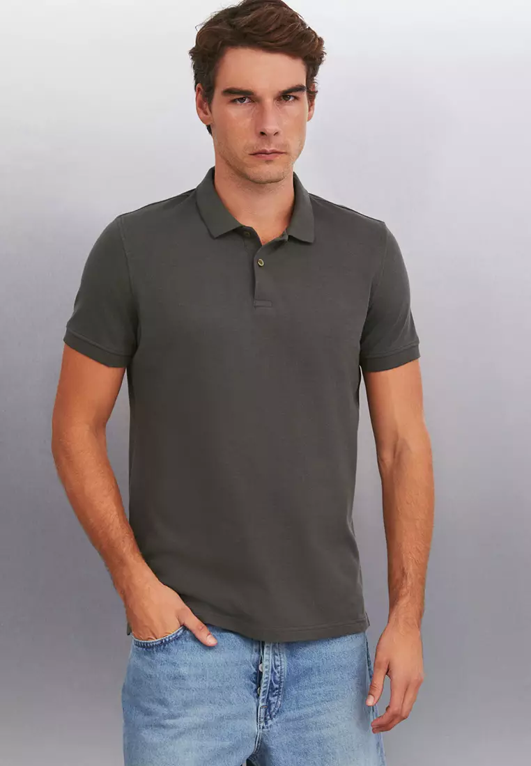 Short Sleeve Regular Fit Polo Collar Shirt