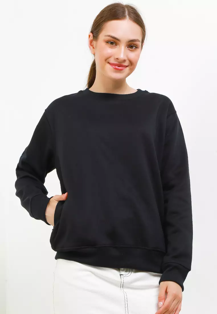 Cotton Well Sweater with Hidden Pocket Black | Jaket Tebal dengan Kantong Tersembunyi Hitam