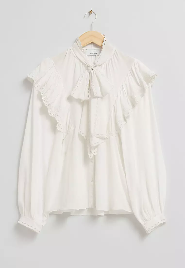 Scalloped Ruffle Blouse