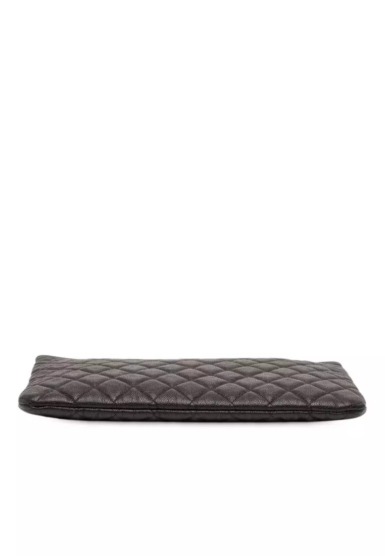Pre-Loved Chanel Medium Quilted Caviar Boy O Case Clutch
