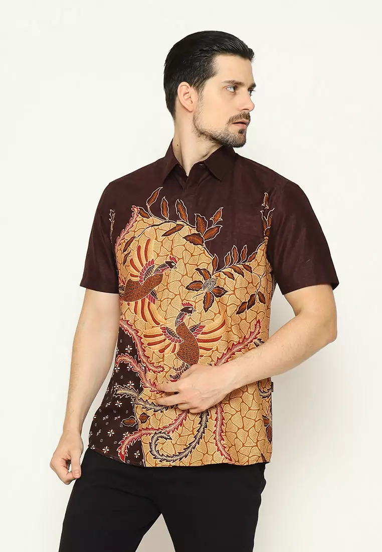 My Aksa batik Pria Kemeja Pendek Bram Belva