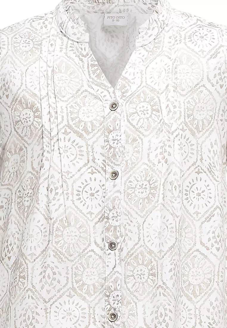 Pito Dito Girl Quneitra Gamis Dress Anak Khaky - Size 14