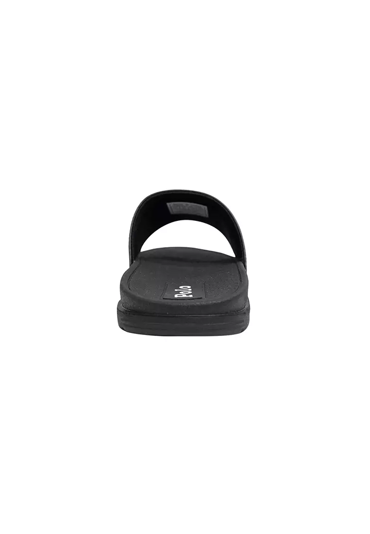 Fairview Polo Graphic Sandals- Black/Multi (618001)