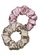 Moody Mood pink and multi and brown and beige Mulberry Silk Scrunchies Set．Blush & Champagne 2850CAC189855CGS_1