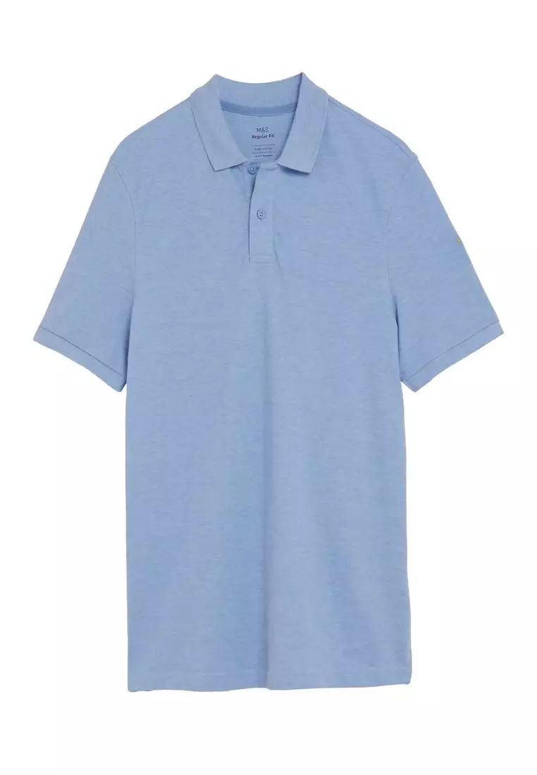 M&S Collection Pure Cotton Pique Polo Shirt