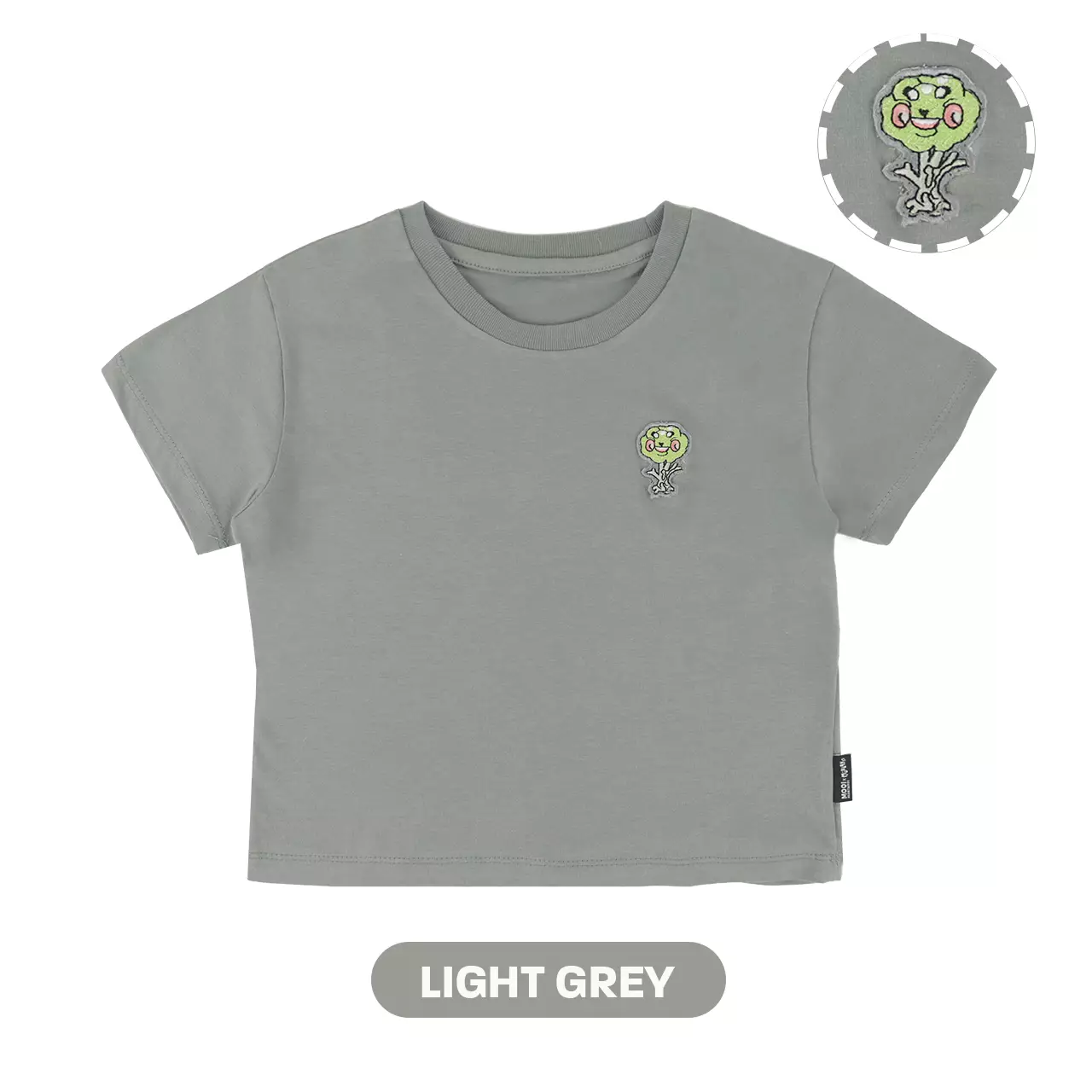 Mooi X Muklay Kaos Anak Unisex T-Shirt Basic Kids - Light Grey
