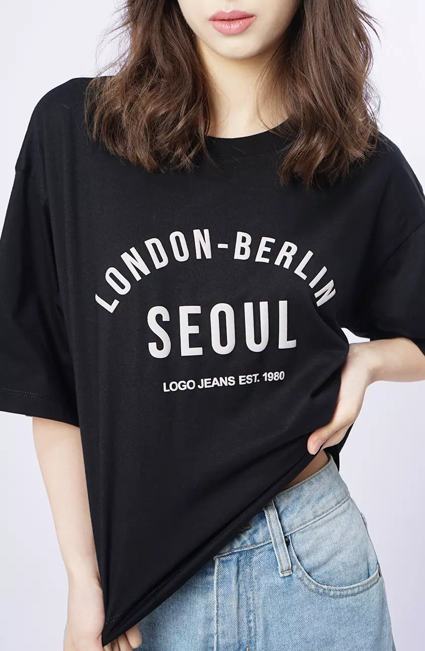 Kaos Wanita Cadenza Crop Top Black