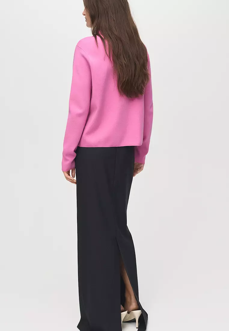 Knitted Sweater with Perkins Neck