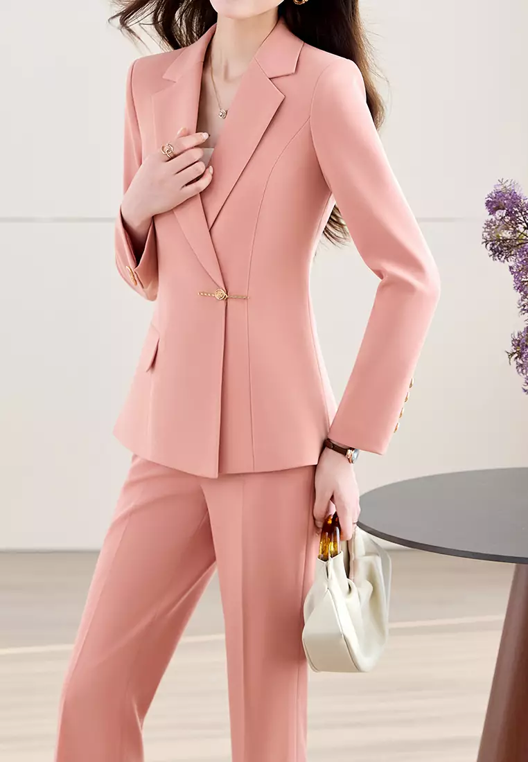 Slim Fit Single Button Blazer Set YGH-EY6603set