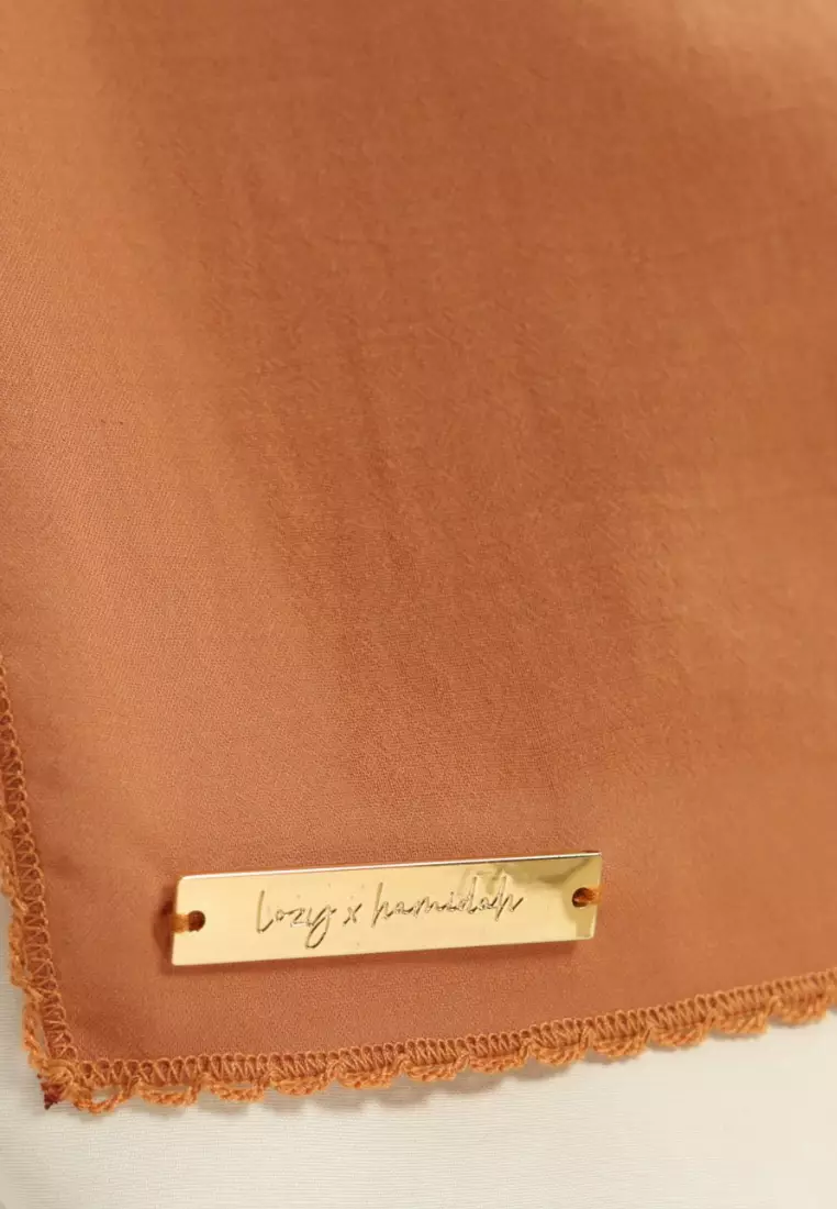 Embroidery Signature Shawl Terracota