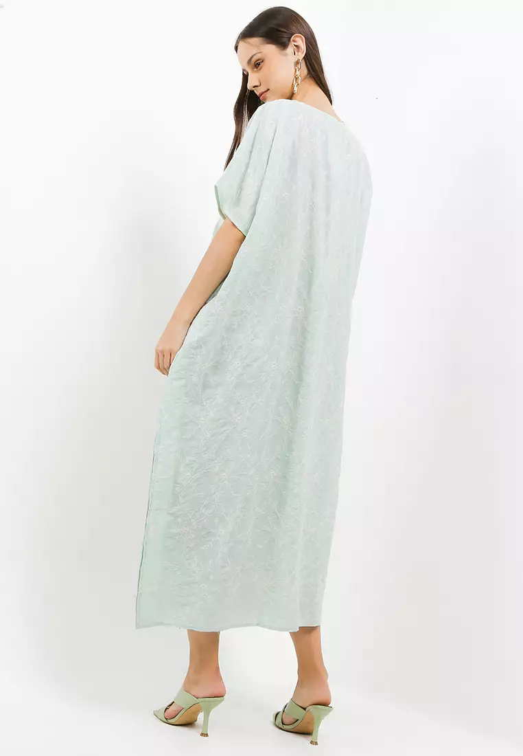 Beaded Detail Full Embroidery Kaftan