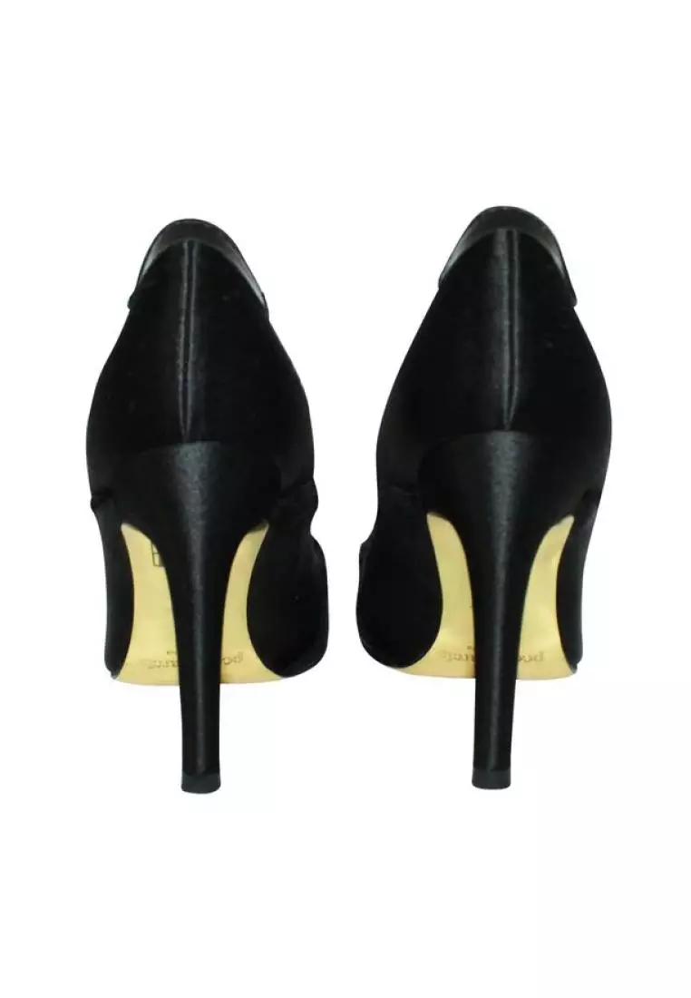 Designer black shop court shoes
