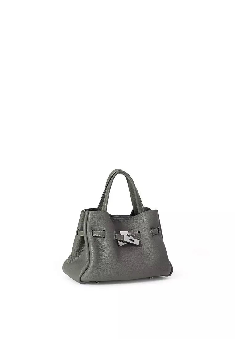 SAOIRSE Belt Soft Structural Shoulder Tote Mini - Grey