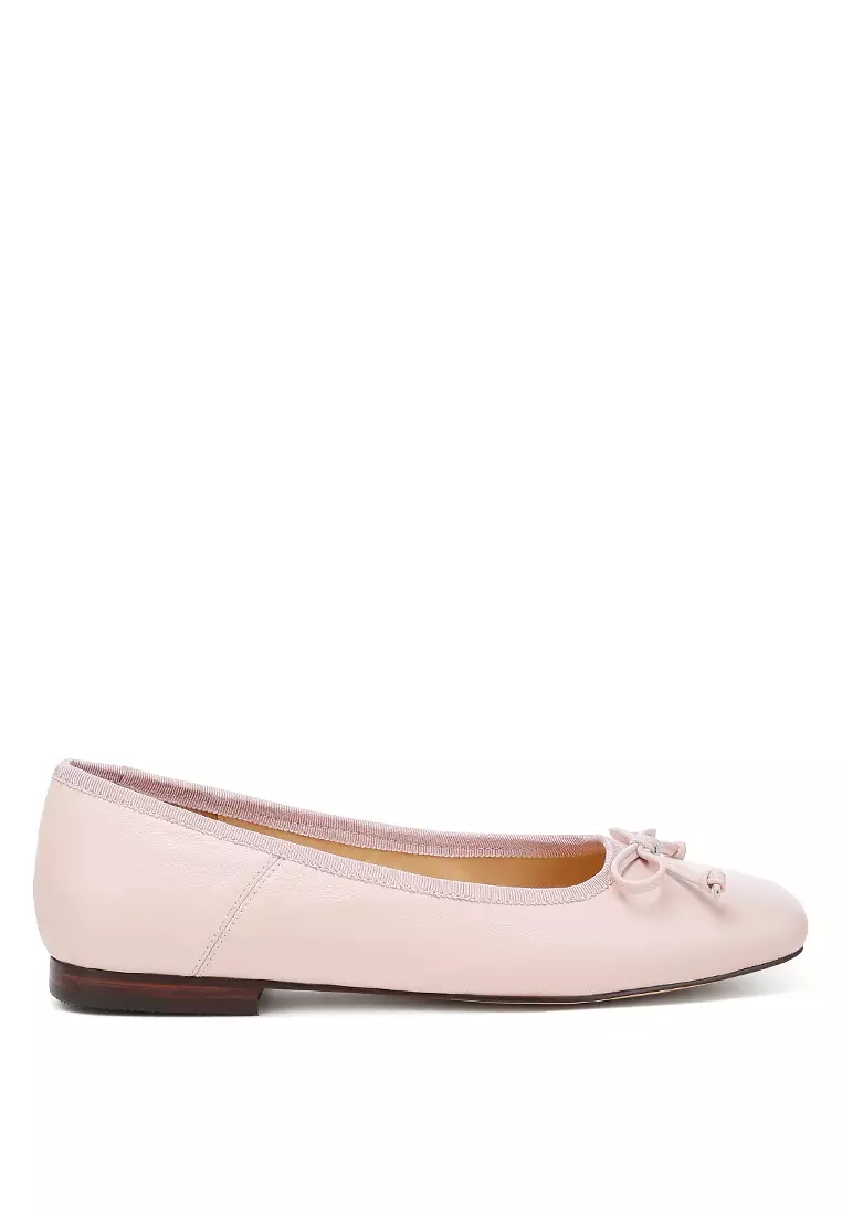 Discount on Rag & Co.  shoes - SKU: Square-Toe Bow Ballerinas In Pink
