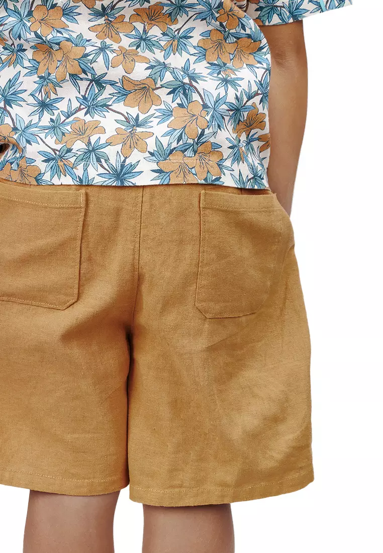 Boys Linen Pull-On Shorts
