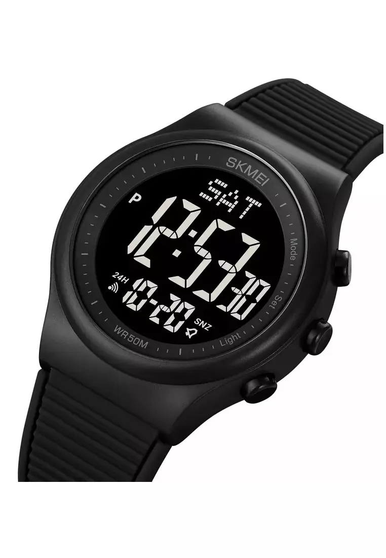 Jam Tangan Pria Digital Sport Watch Alarm Waterproof EL Light - 1980 ORIGINAL