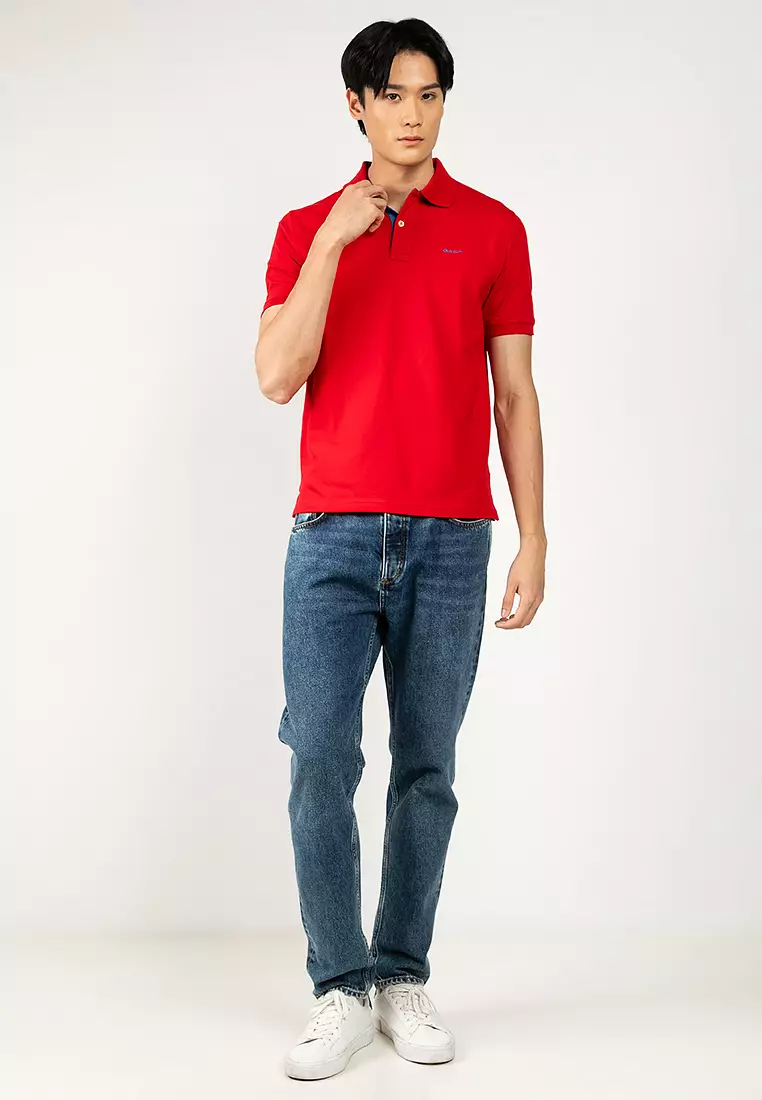 Contrast Pique Polo Shirt