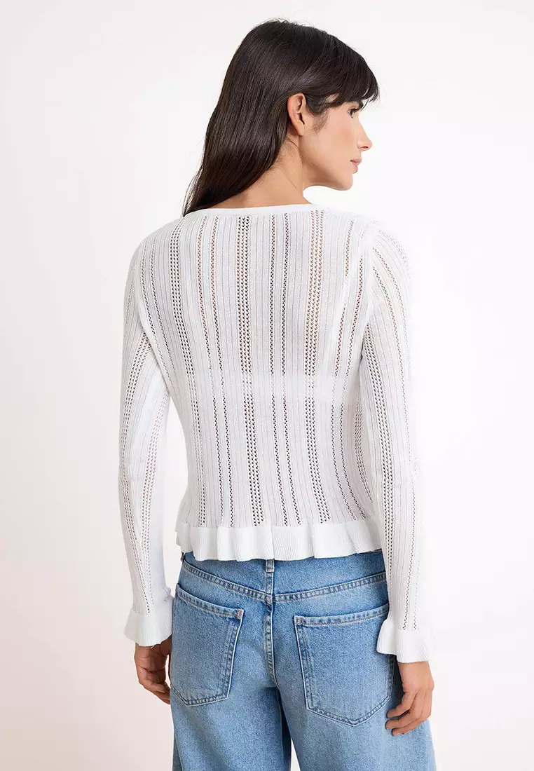 V-Neck Tie Cardigan