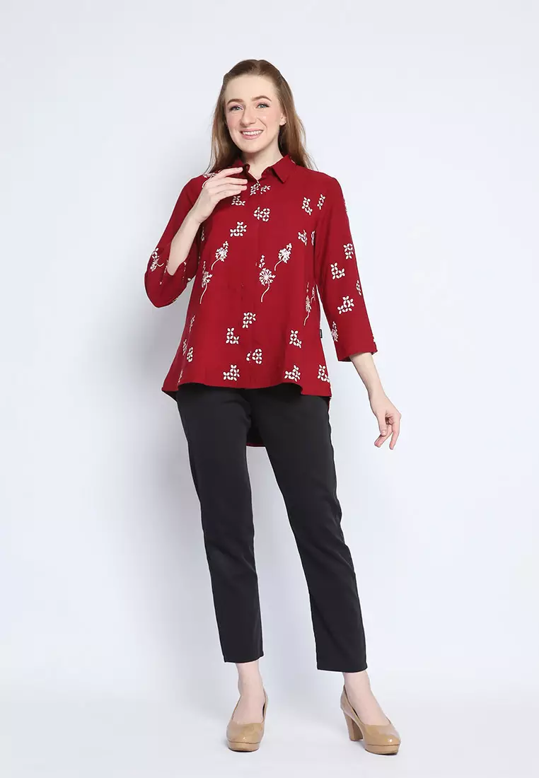 Signature Hadinata Batik Wanita Blouse Cap Furing Syandana