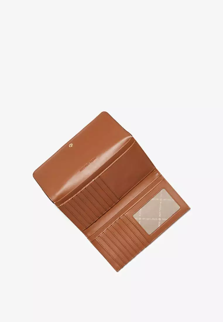 Michael Kors Jet Set Large Logo Trifold Wallet Vanilla