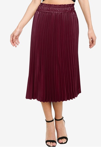 Vero Moda red Paulina High Waist Skirt 99539AA05AE182GS_1