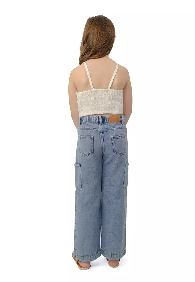 Buy Gingersnaps Girls Denim Cargo Pants 2025 Online ZALORA