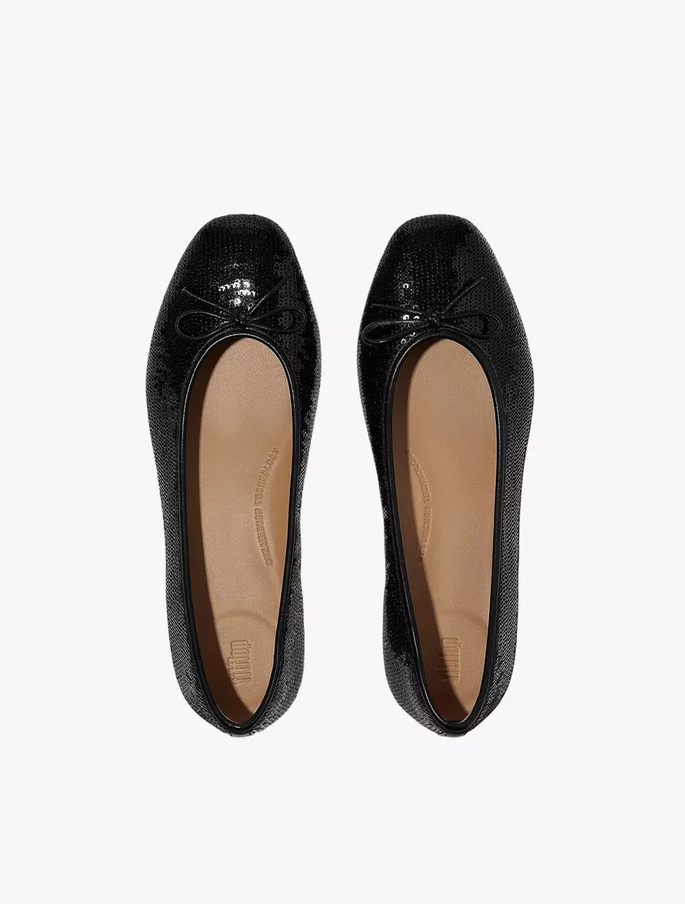 Fitflop Delicato Sequin Ballet Flats - Black