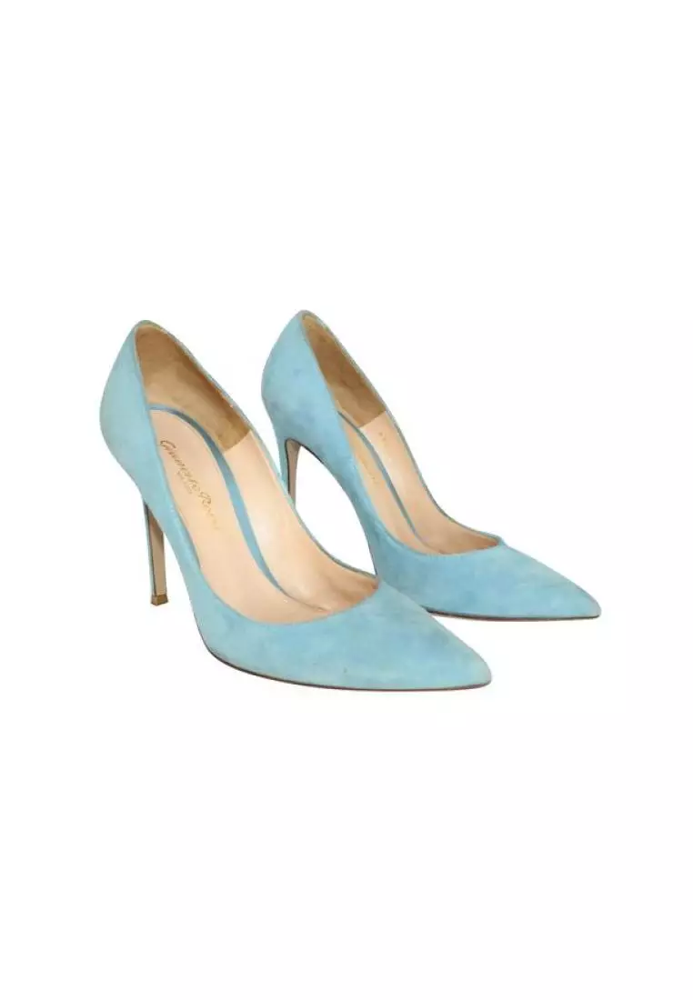 Light blue suede on sale heels