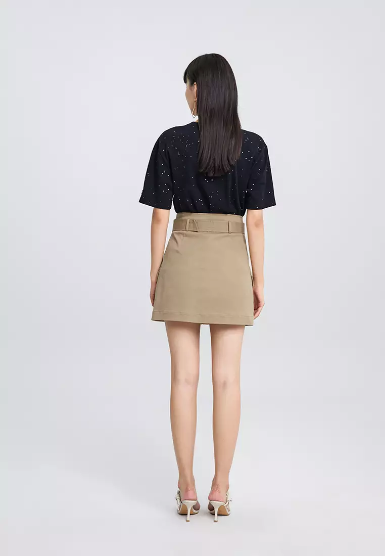 Buy Hopeshow Cargo Mini Skirt with Belt 2026 Online | ZALORA