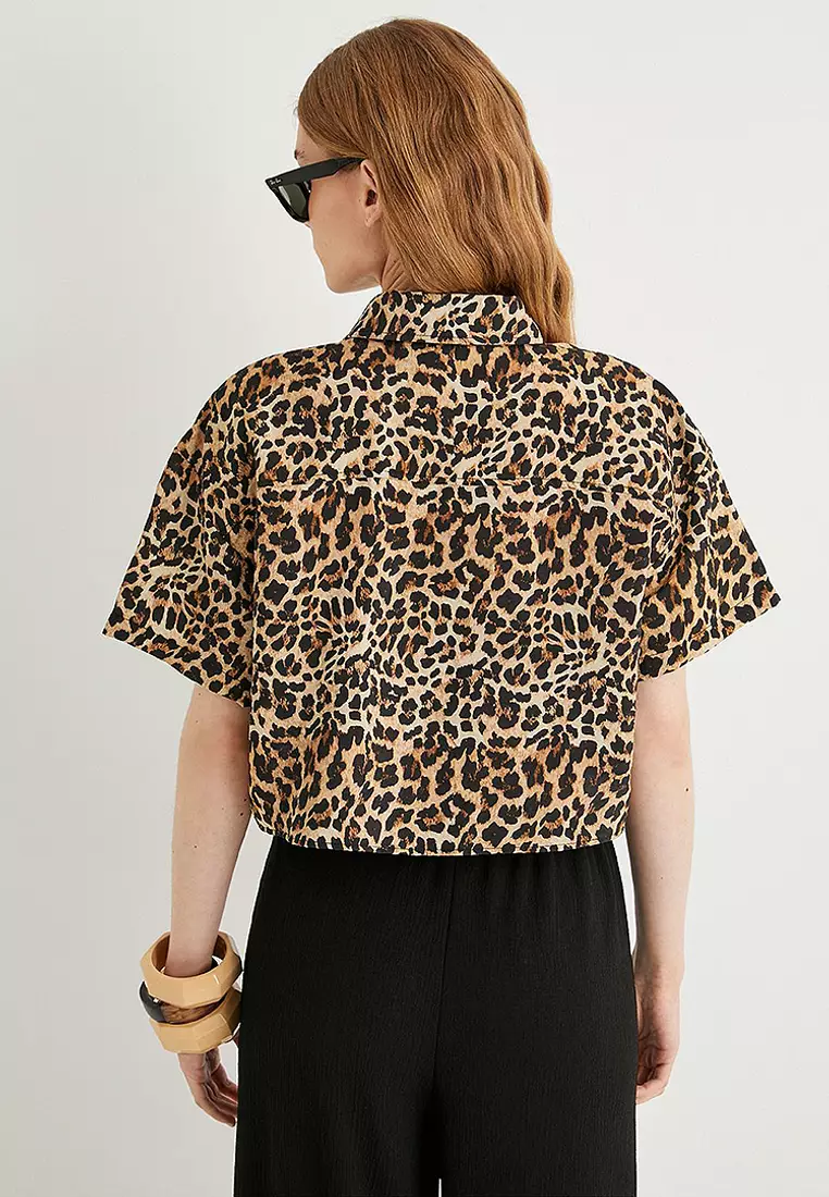 Crop Leopard Shirt