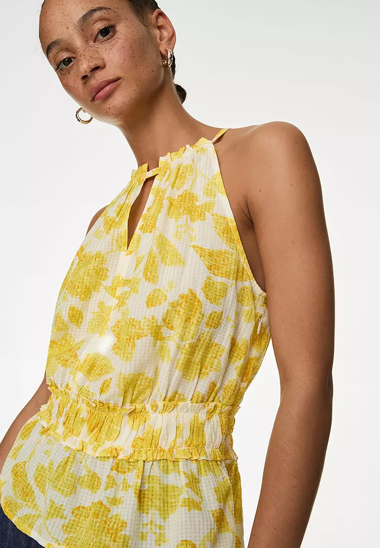 Floral Halter Neck Cami Top