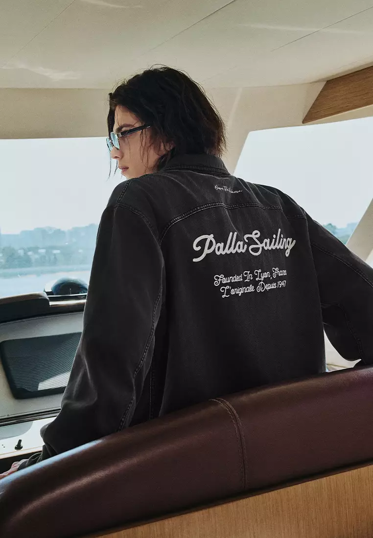 男裝 PALLADIUM LOGO 寬鬆長袖牛仔裇衫