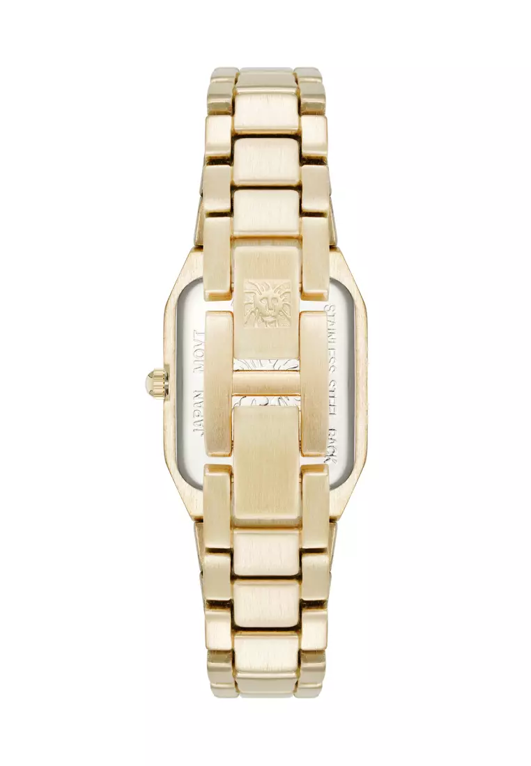 Anne Klein  AK5038CHGB0000 Gold Tone Octagon Watch with Light Champagne Dial