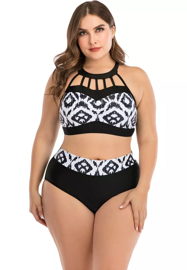 Buy Its Me (2PCS) Plus Size Split Bikini Swimsuit Online