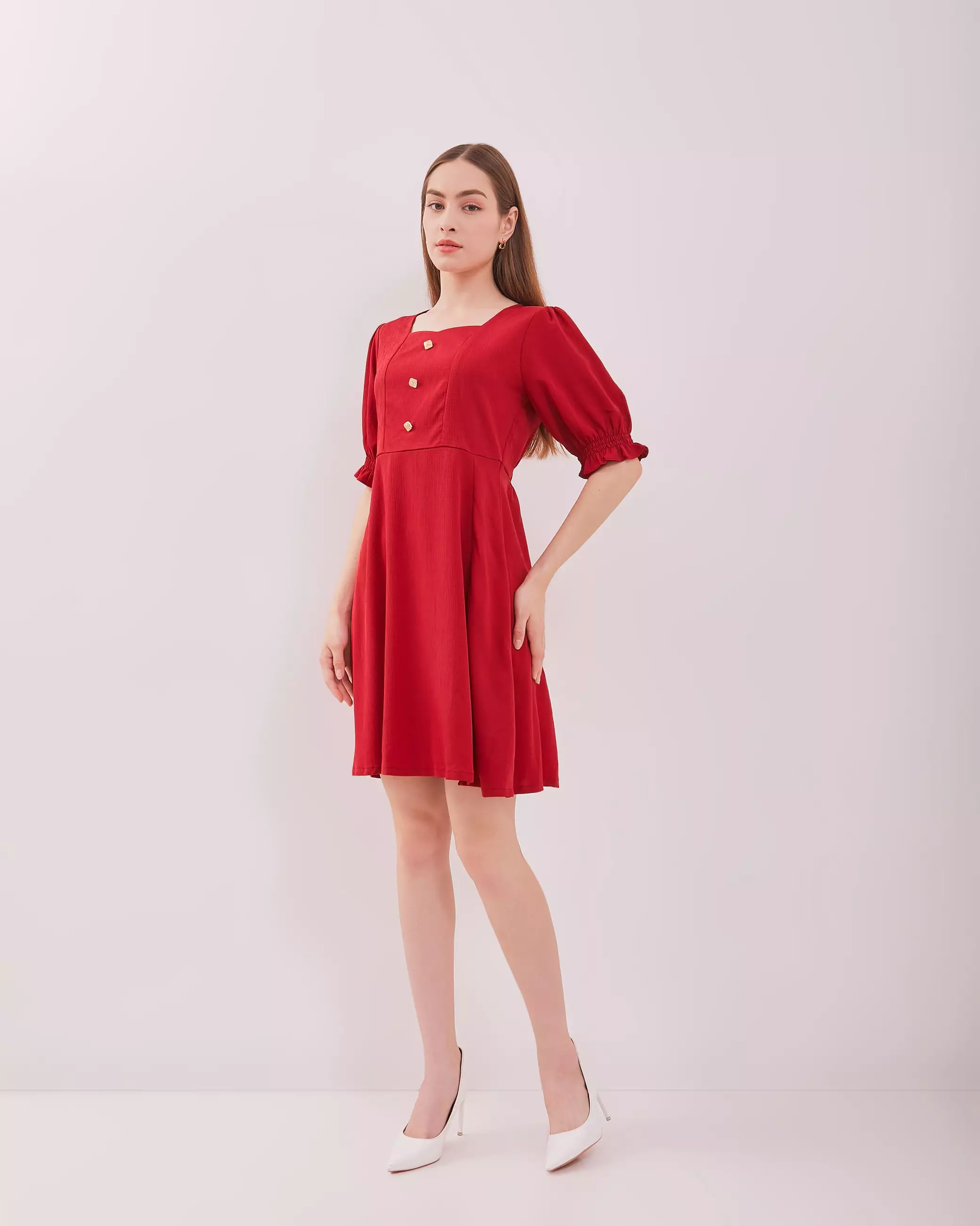 Urban Exchange Melody Dress Red - Gaun Kasual Dress Red Dress Natal