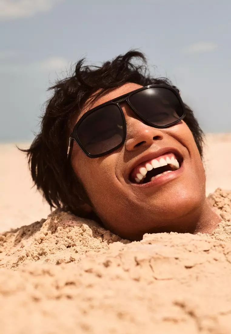 QUAY Studio Sesh Sunglasses - Black/Smoke