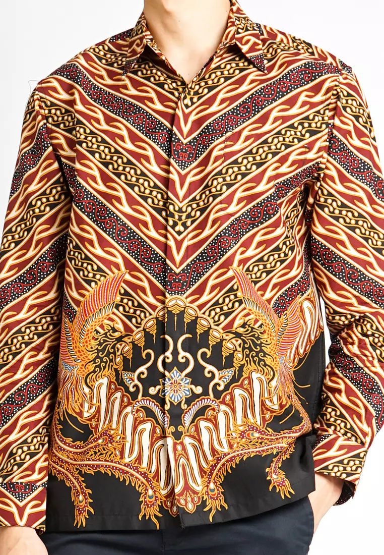 Hadinata Batik Pria Kemeja Panjang Furing Argani Agni