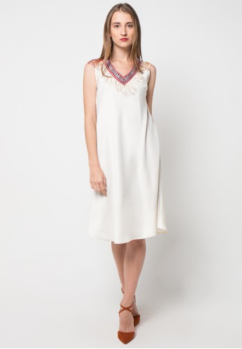 Boho Chic Dress With Speciall Collar
