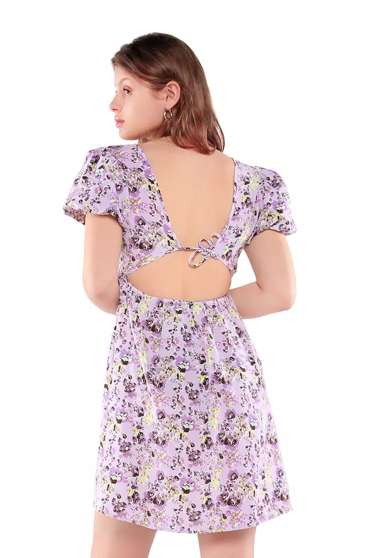 Purple clearance floral sundress